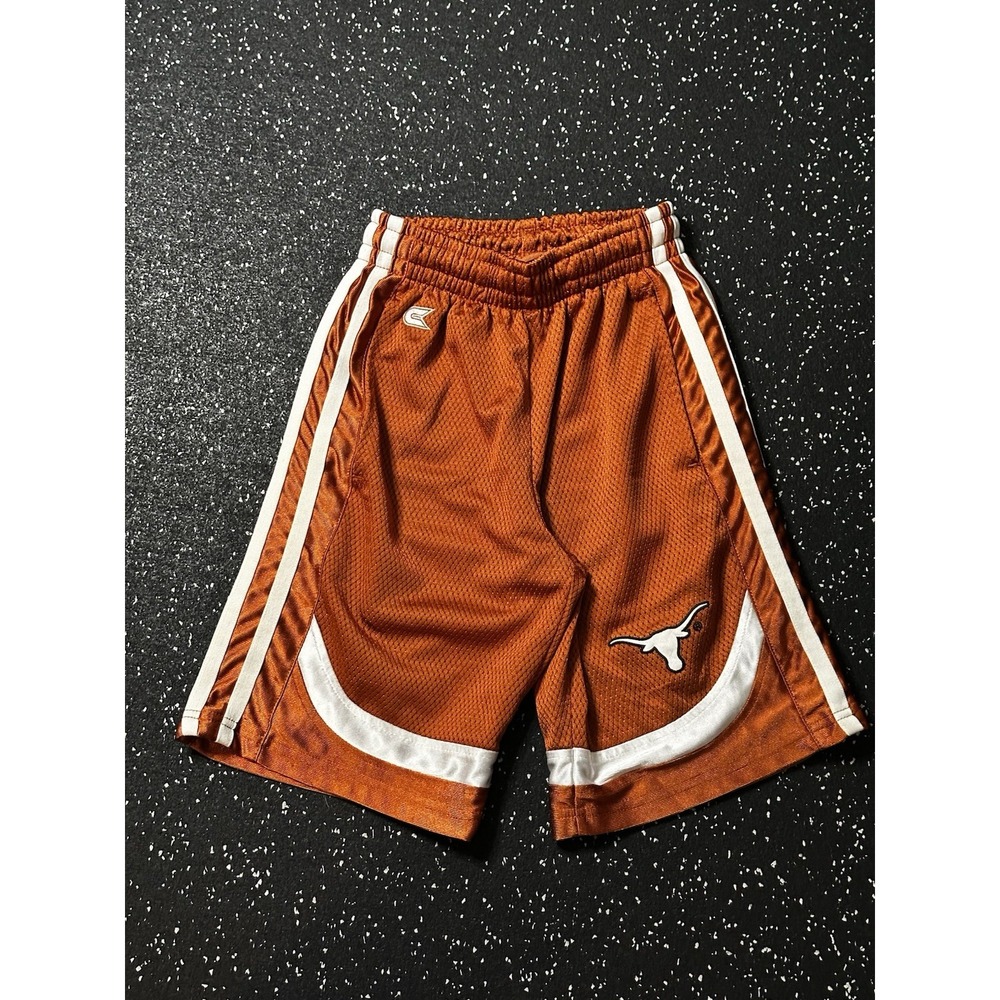 Y2K Texas Longhorns Basketball Shorts Size Small 8-10 Boys Colosseum Mesh